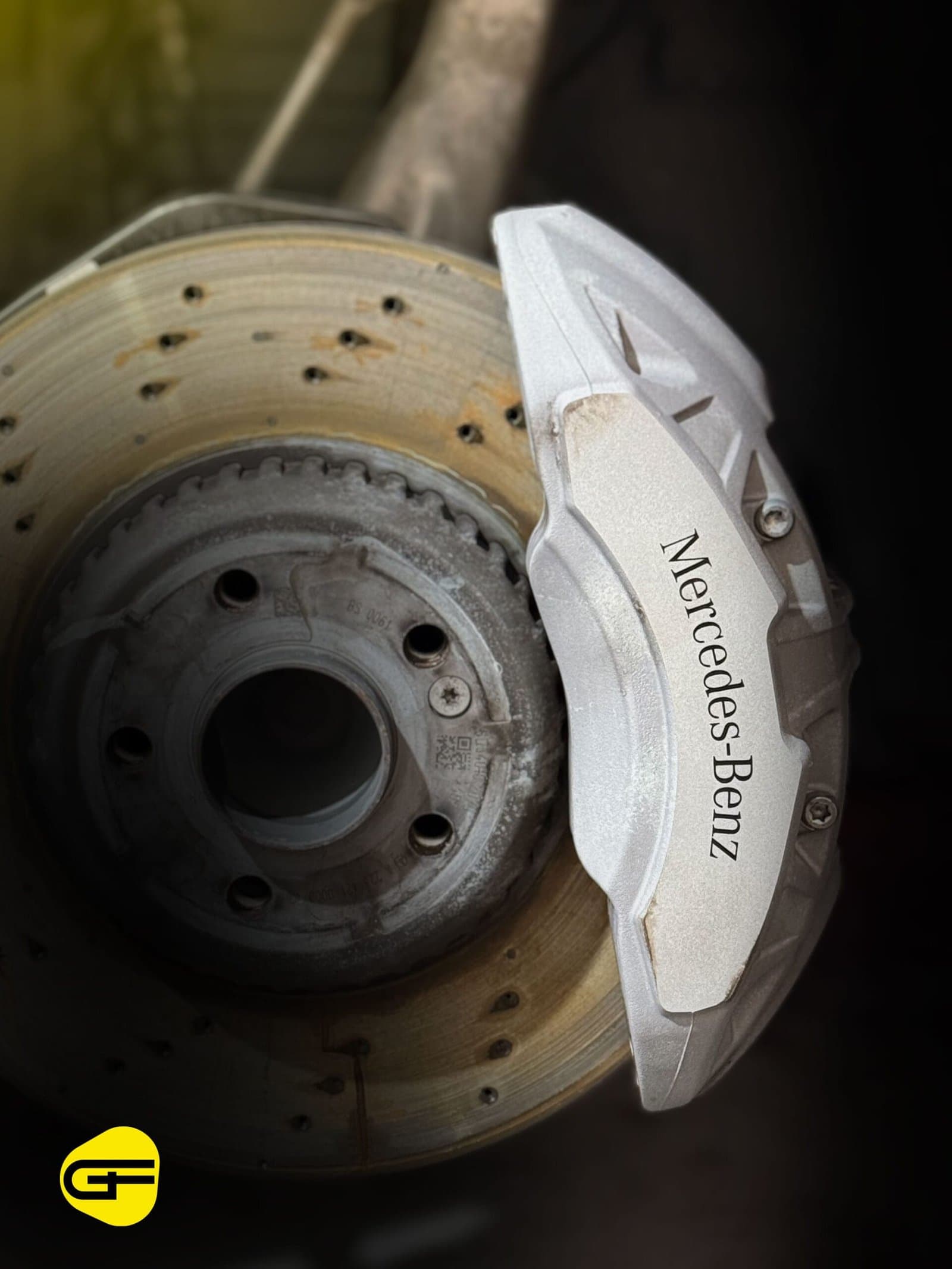 Bremssattel Lackierung Detail vorher bei GF Lukas